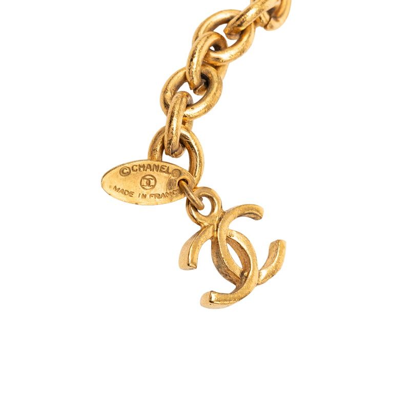 Chanel Vintage Lion Motif Chain Bracelet Gold Plated — view 5