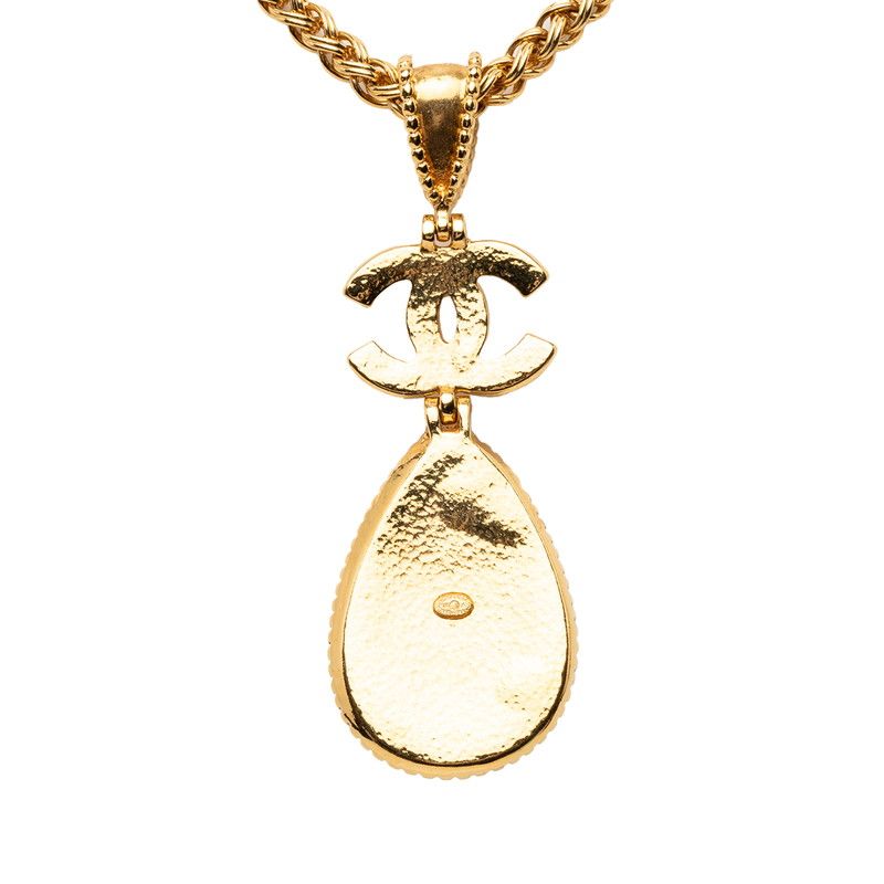 Chanel Vintage CC Logo Rogue Chain Necklace Gold Plated — view 2