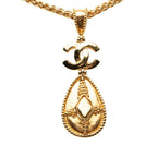 Chanel Vintage CC Logo Rogue Chain Necklace Gold Plated