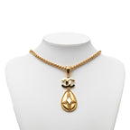 Chanel Vintage CC Logo Rogue Chain Necklace Gold Plated — view 6