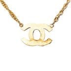 Chanel CC Logo Chain Necklace Gold Plated Rhinestone — view 2
