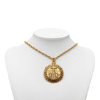 Chanel Vintage CC Logo Coin Motiflog Chain Necklace Gold Plated — view 6