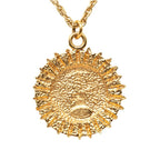 Chanel Vintage CC Logo Coin Motiflog Chain Necklace Gold Plated — view 2