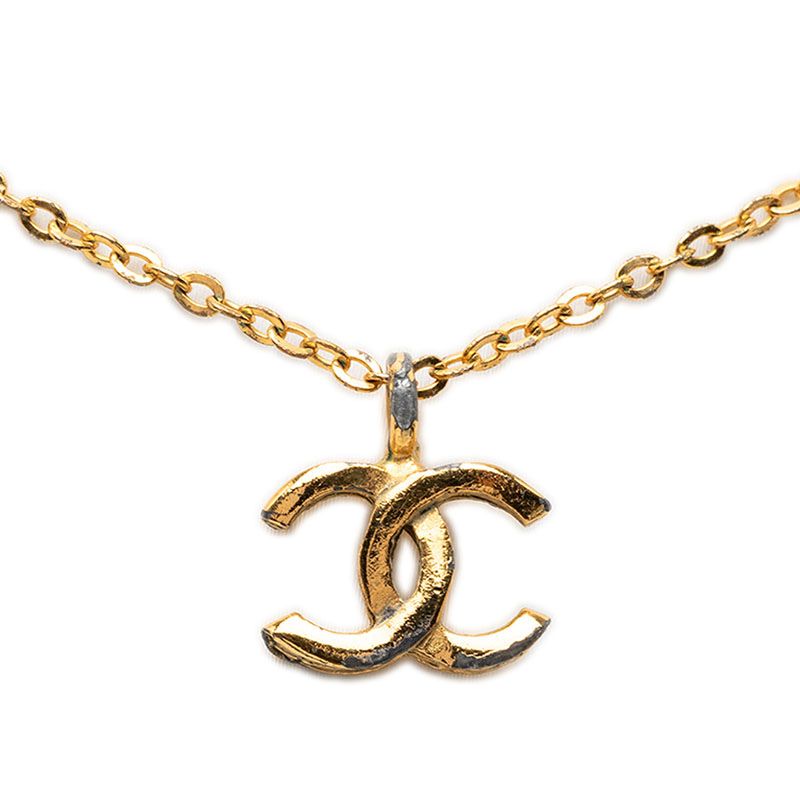 Chanel CC Logo Pendant Gold Plated