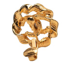 Chanel CC Logo Round Earrings Gold Plated — view 3