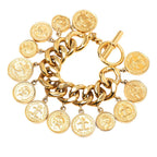 Chanel 31 Rue Cambon Vintage Coin Motif Bracelet Gold Plated — view 2