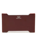 Hermes Manhattan Card Case Red Bordeaux Sombrero