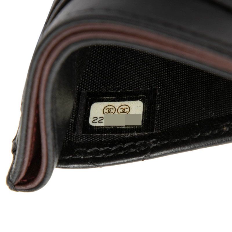 Chanel CC Logo Quilted Card Case Black Lambskin — view 6