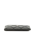 Chanel CC Logo Quilted Card Case Black Lambskin — view 3