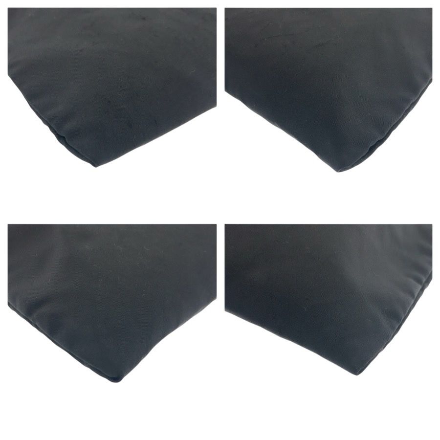 Prada Tessuto Black Silver Nylon Shoulder — view 3