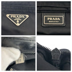 Prada Tessuto Black Silver Nylon Shoulder — view 4