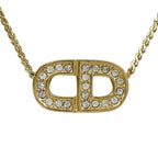 Dior Necklace Crystal Gold — view 3