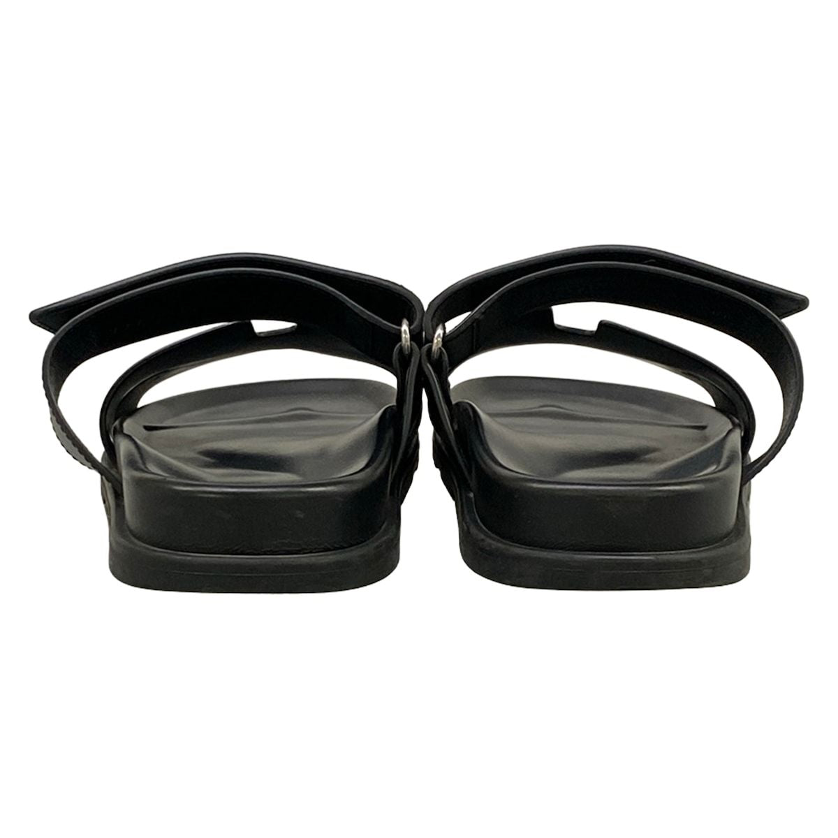 Hermes Sandals 41 Chypre Black Motif Leather — view 6