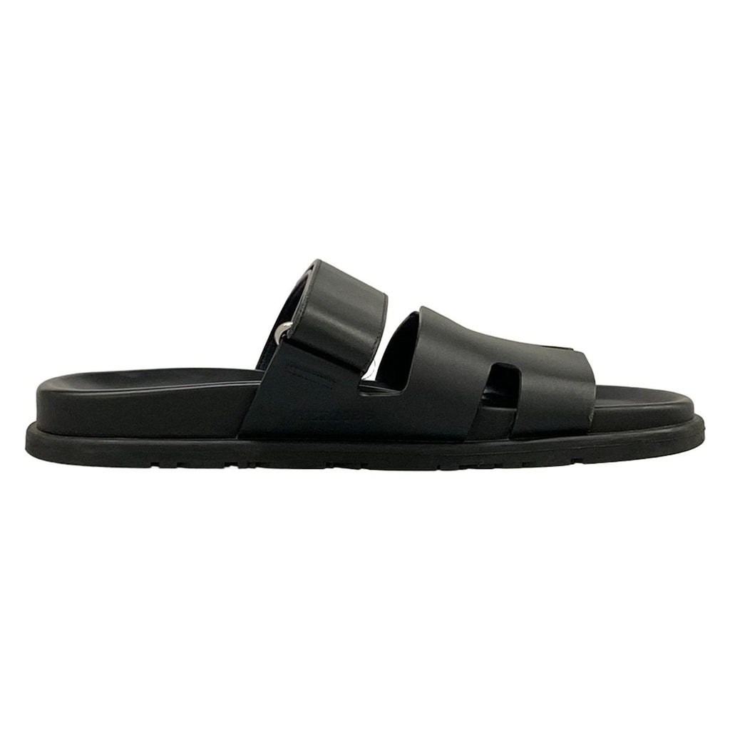 Hermes Sandals 41 Chypre Black Motif Leather — view 2