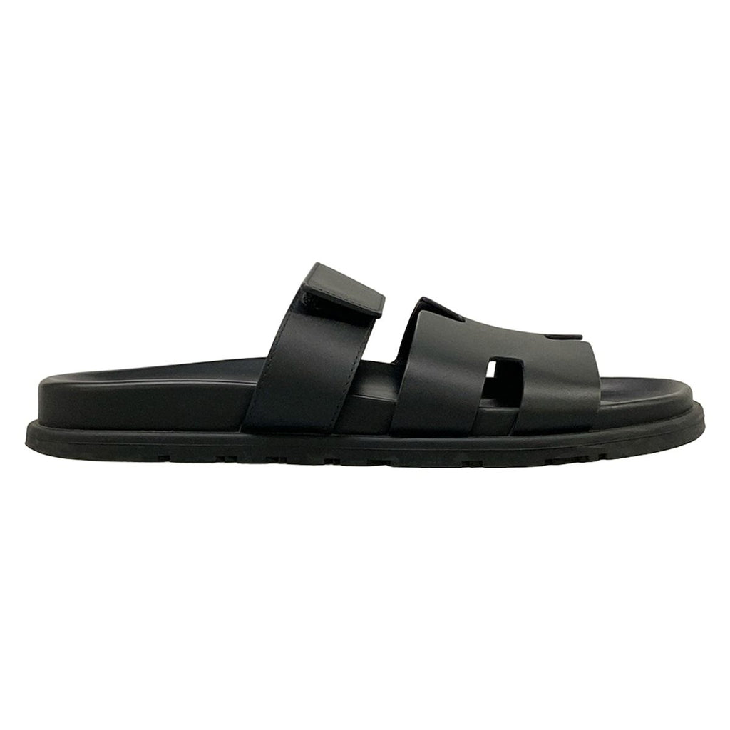 Hermes Sandals 41 Chypre Black Motif Leather — view 4