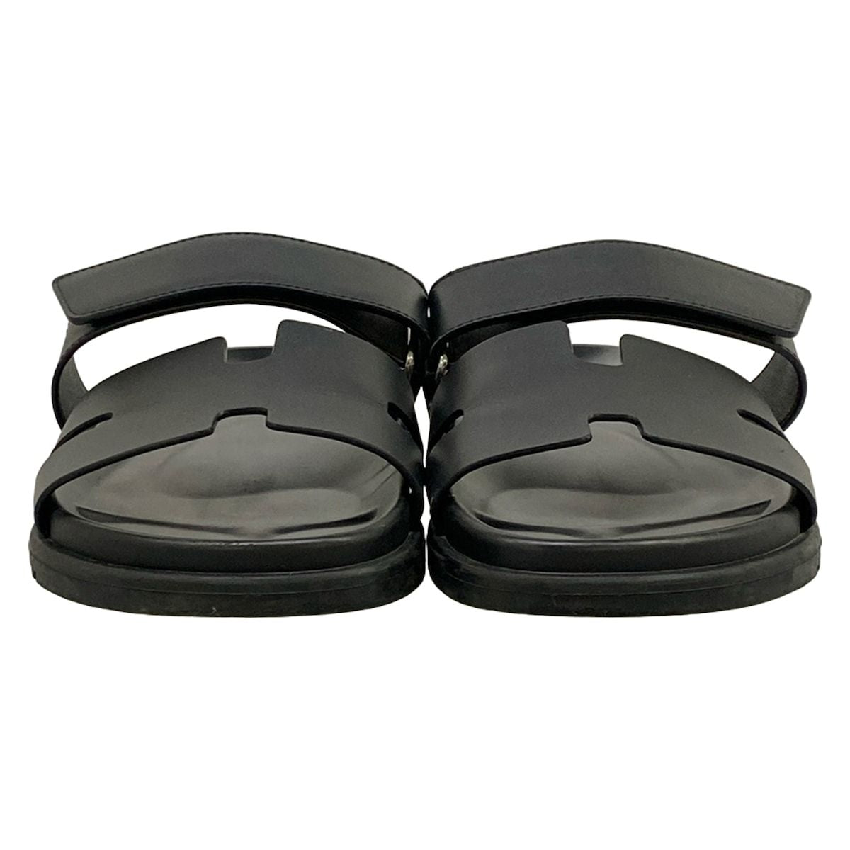 Hermes Sandals 41 Chypre Black Motif Leather — view 5