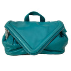 Bottega Veneta Waist Pouch Beak Belt Bag Blue Green Leather