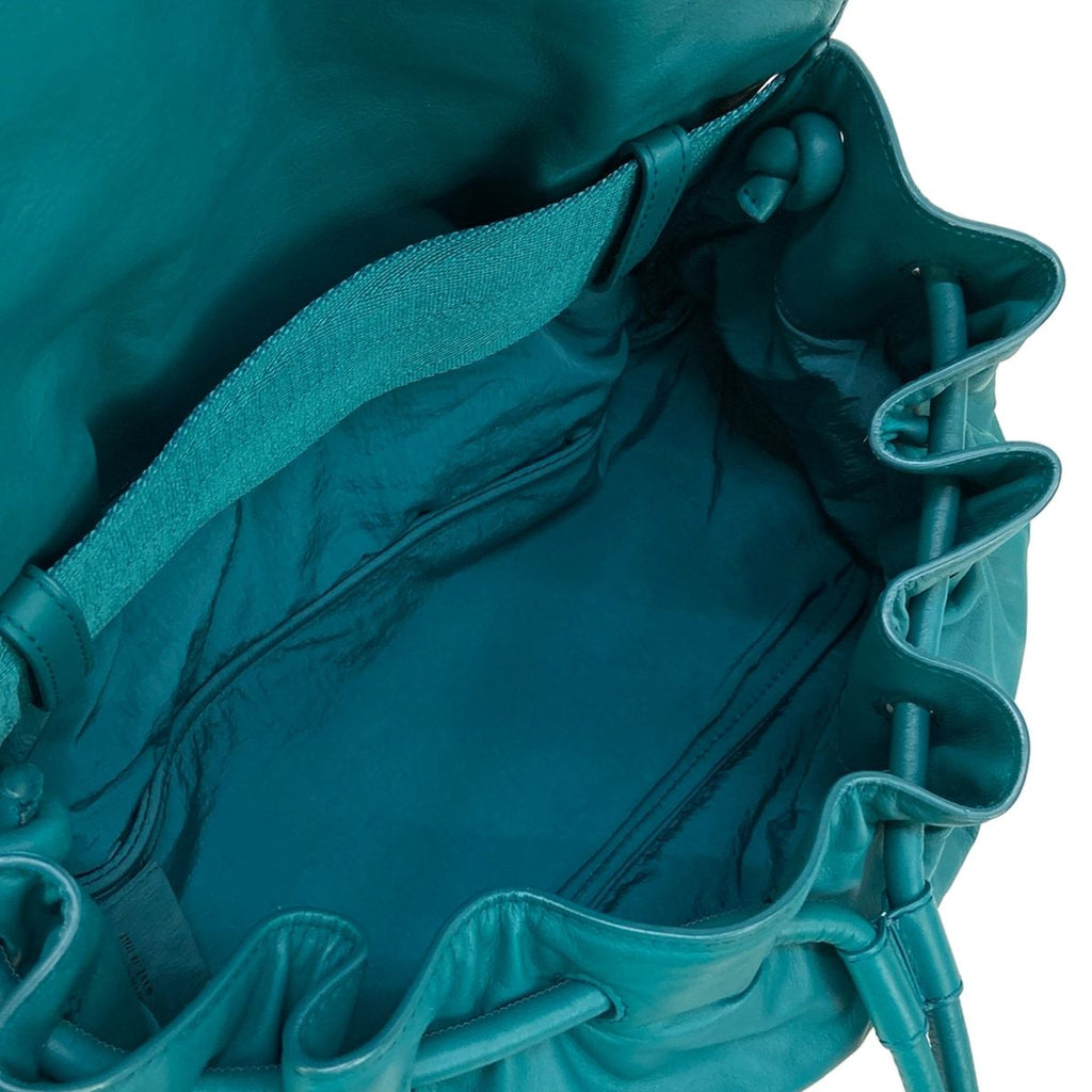 Bottega Veneta Waist Pouch Beak Belt Bag Blue Green Leather — view 7