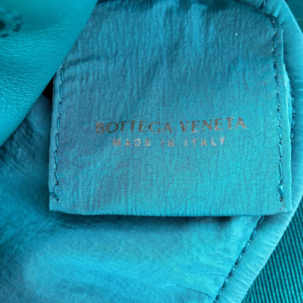 Bottega Veneta Waist Pouch Beak Belt Bag Blue Green Leather — view 8