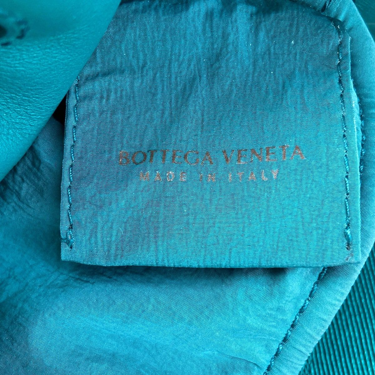 Bottega Veneta Waist Pouch Beak Belt Bag Blue Green Leather — view 8