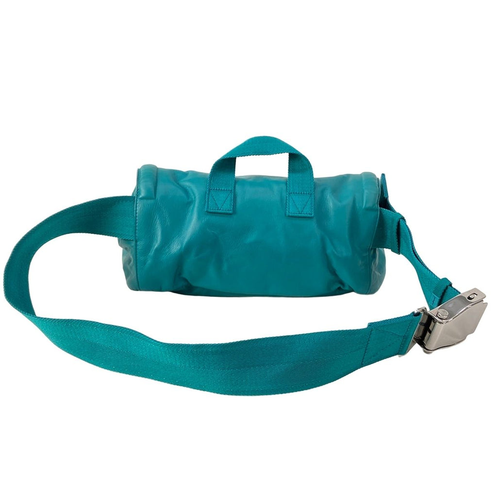 Bottega Veneta Waist Pouch Beak Belt Bag Blue Green Leather — view 3