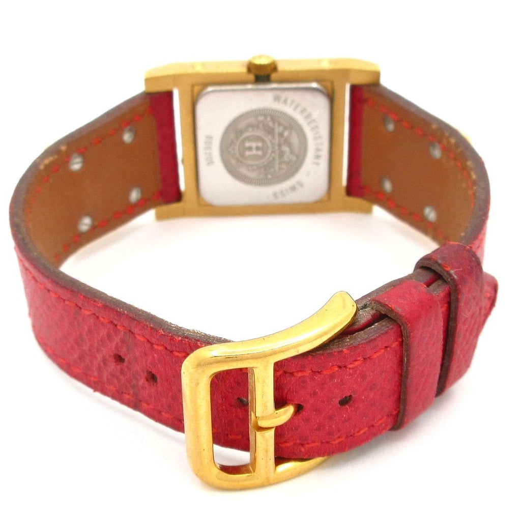 Hermes Watch Medallion Leather Strap White — view 3