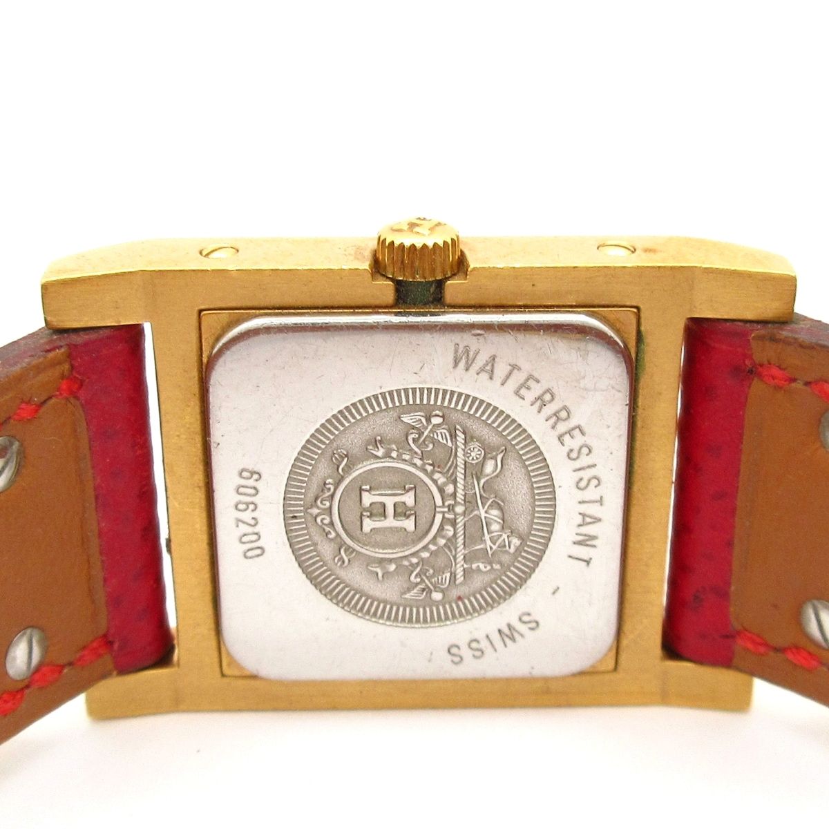 Hermes Watch Medallion Leather Strap White — view 4