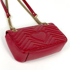 Gucci GG Marmont Quilted Small Shoulder Bag Double Leather — view 2