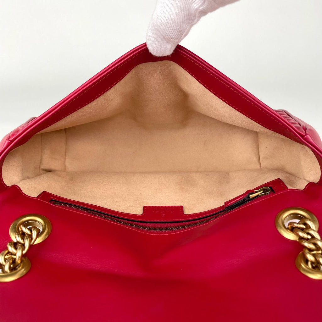 Gucci GG Marmont Quilted Small Shoulder Bag Double Leather — view 6