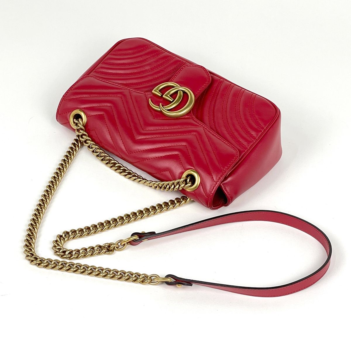 Gucci GG Marmont Quilted Small Shoulder Bag Double Leather — view 5