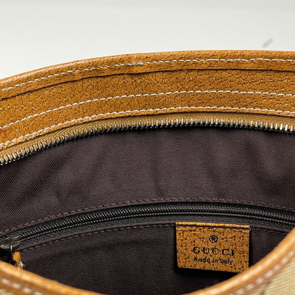 Gucci GG Pattern Shoulder Bag Canvas Beige — view 7