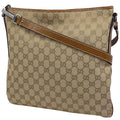 Gucci GG Pattern Shoulder Bag Canvas Beige