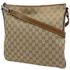 Gucci GG Pattern Shoulder Bag Canvas Beige