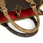 Louis Vuitton On The Go PM 2-Way Handbag Monogram Reverse Brown — view 7