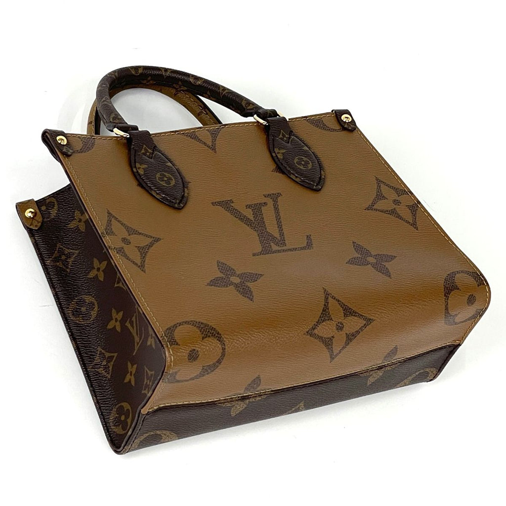 Louis Vuitton On The Go PM 2-Way Handbag Monogram Reverse Brown — view 2