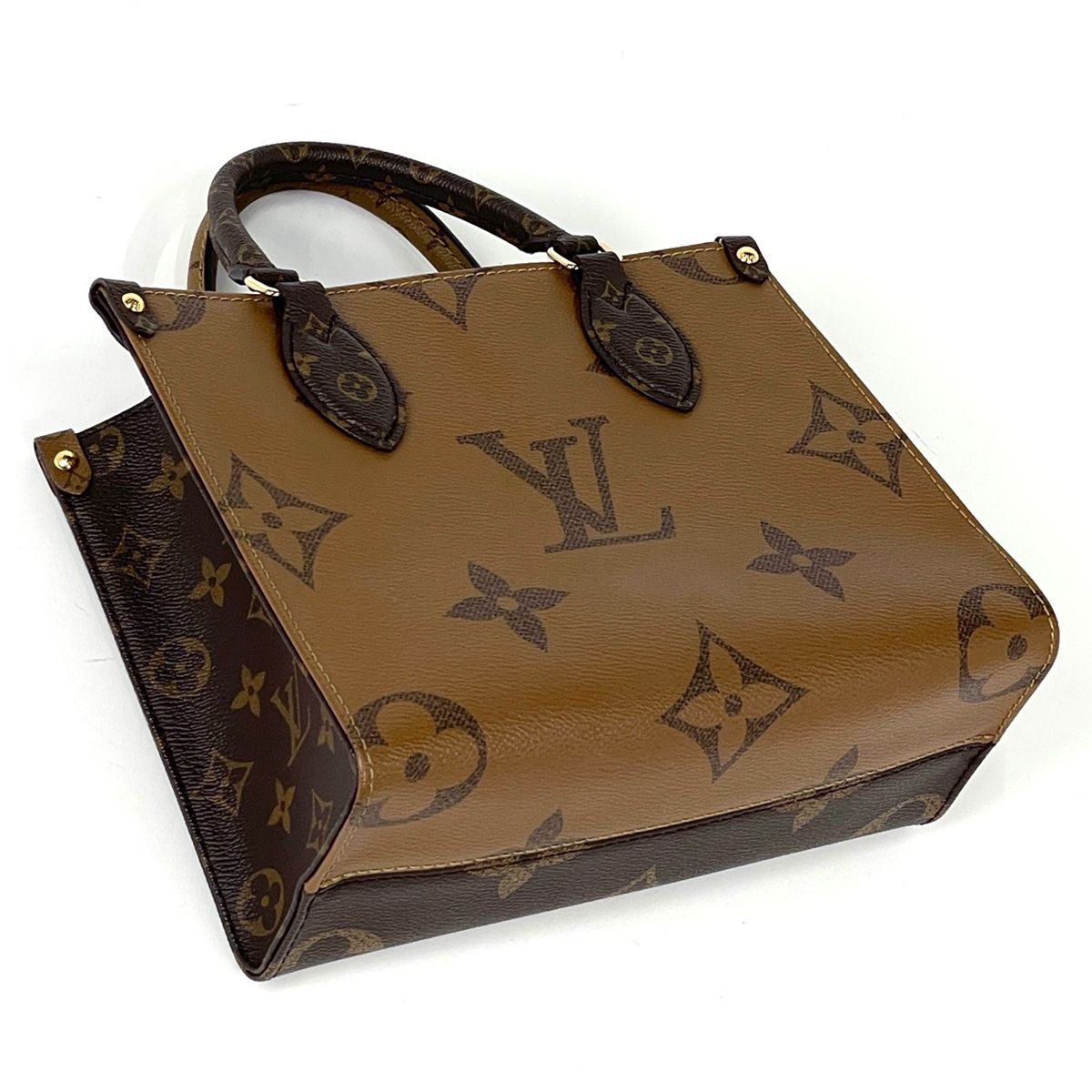 Louis Vuitton On The Go PM 2-Way Handbag Monogram Reverse Brown — view 2