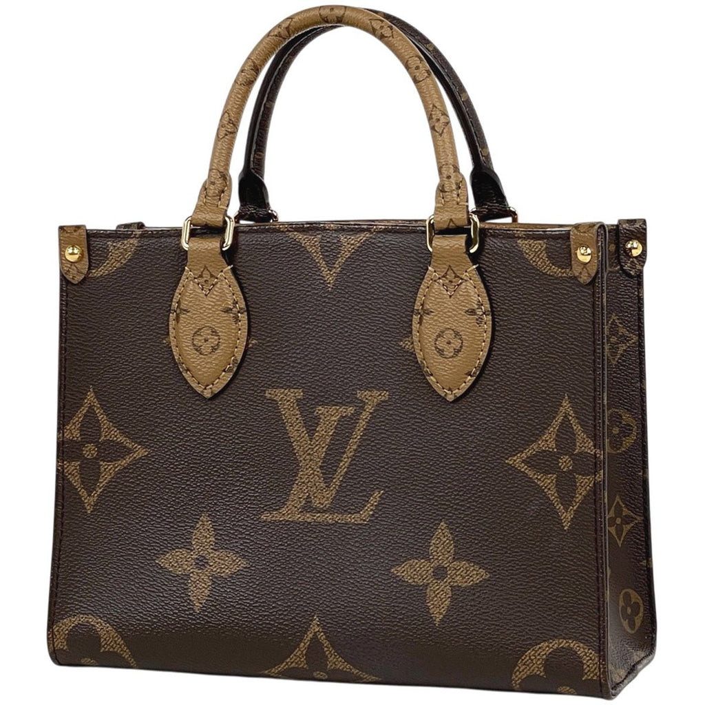 Louis Vuitton On The Go PM 2-Way Handbag Monogram Reverse Brown