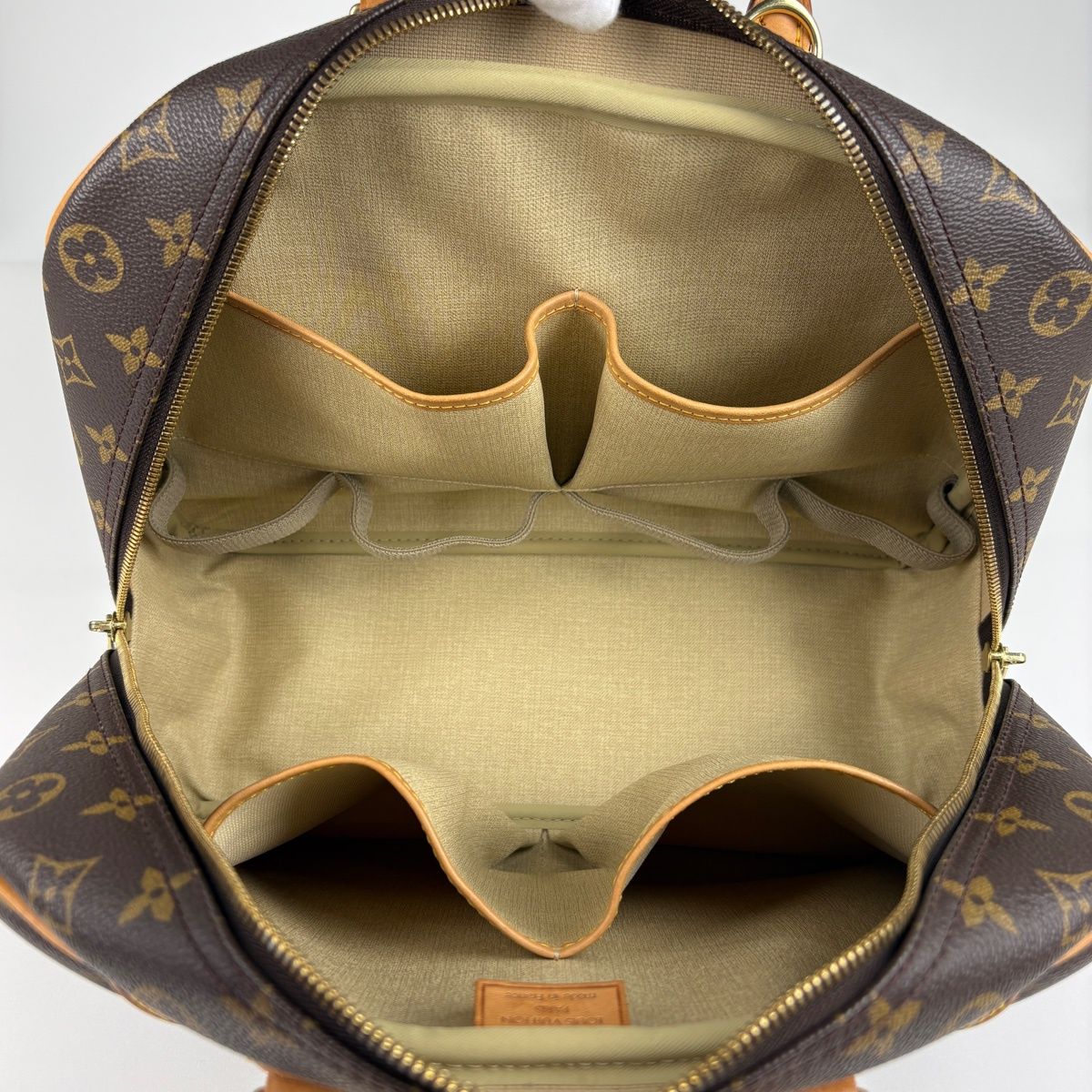 Louis Vuitton Deauville Handbag Bowling Vanity Monogram Brown — view 6