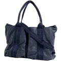 Hermes Caravan Horizontal MM 2-Way Shoulder Bag Vo Derma Navy