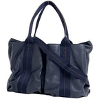Hermes Caravan Horizontal MM 2-Way Shoulder Bag Vo Derma Navy