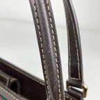 Gucci GG Pattern Tote Mayfair Ribbon Handbag Sherry Line Canvas Brown — view 6