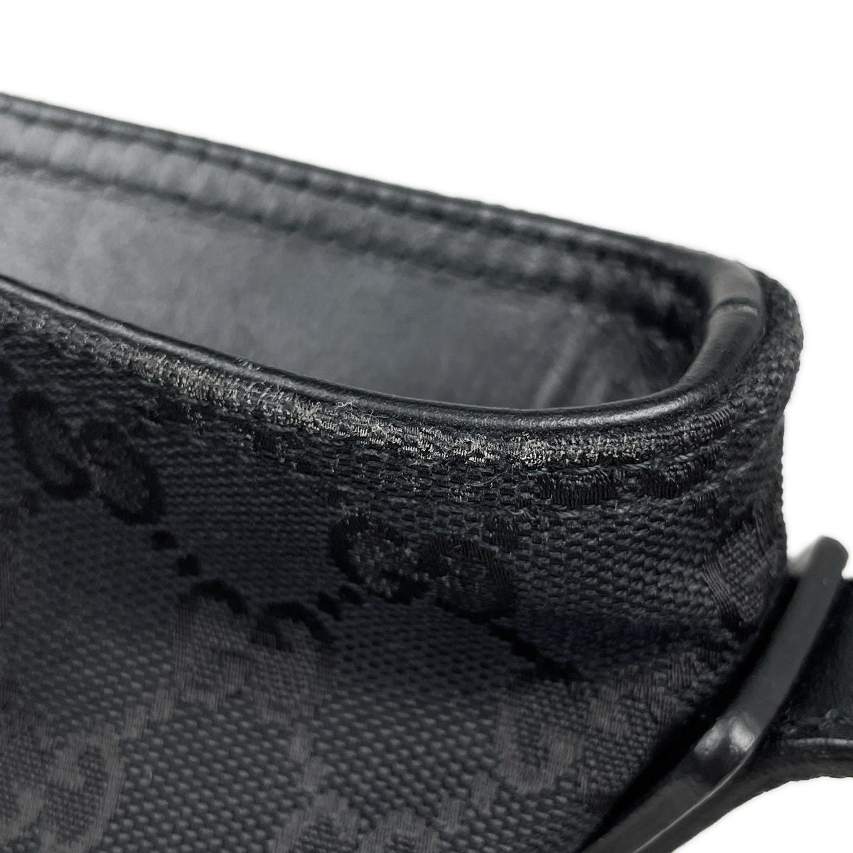 Gucci GG Pattern Shoulder Bag Sherry Line Canvas Black — view 5