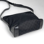 Gucci GG Pattern Shoulder Bag Sherry Line Canvas Black — view 2