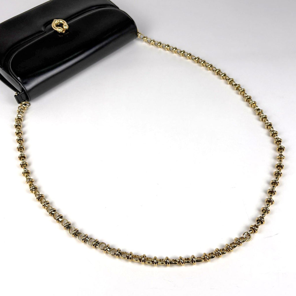 Gucci Chain Shoulder Bag Vintage Leather Black — view 5