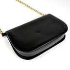 Gucci Chain Shoulder Bag Vintage Leather Black — view 2