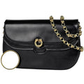 Gucci Chain Shoulder Bag Vintage Leather Black