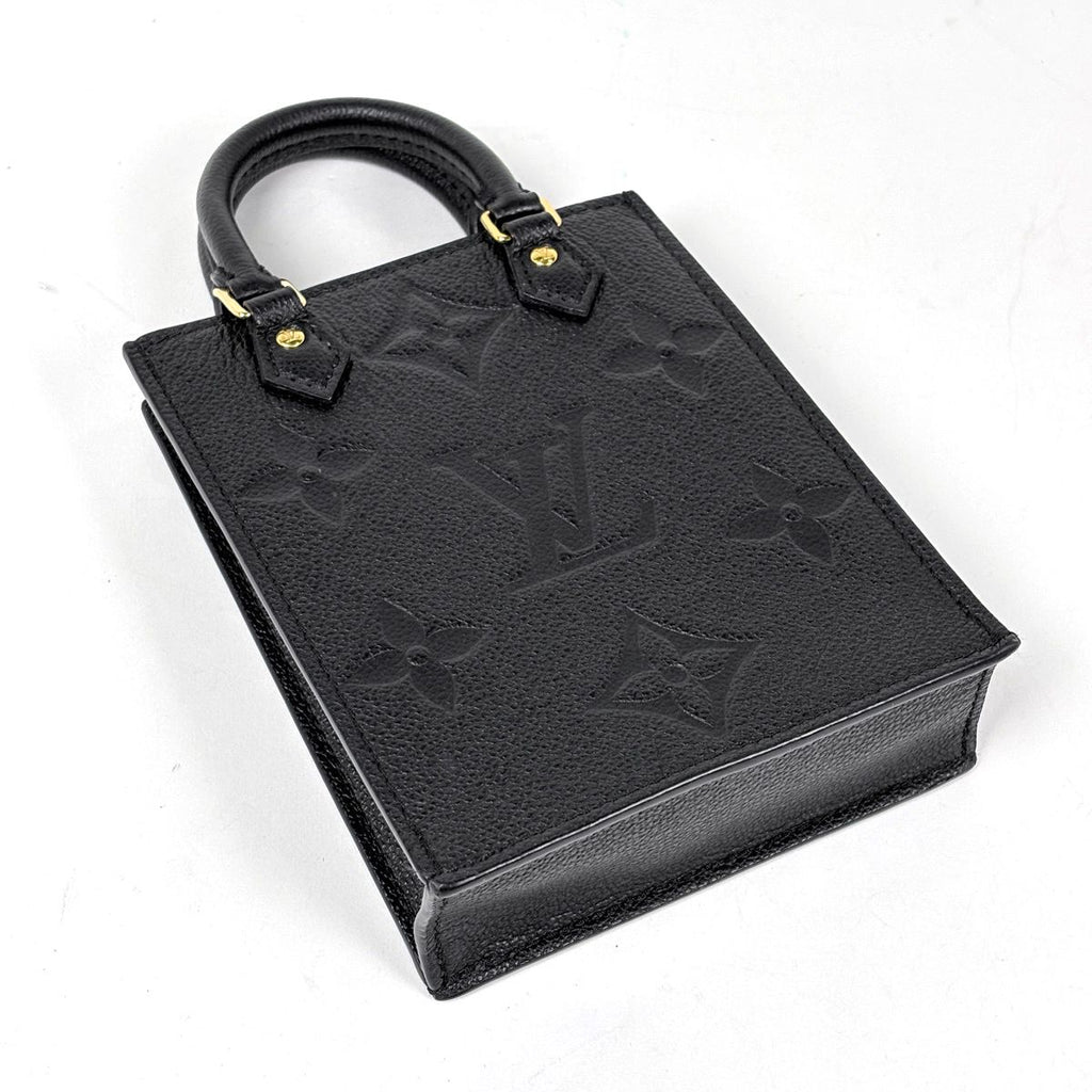 Louis Vuitton Petite Sac Plat 2-Way Shoulder Bag Monogram Empreinte Noir — view 2