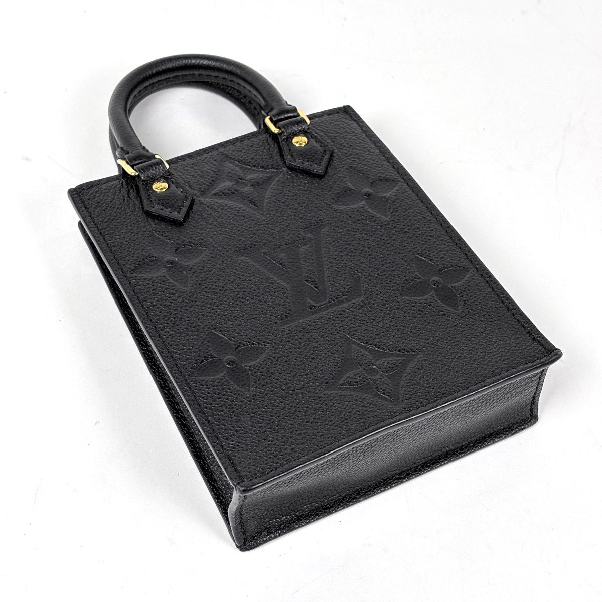 Louis Vuitton Petite Sac Plat 2-Way Shoulder Bag Monogram Empreinte Noir — view 2