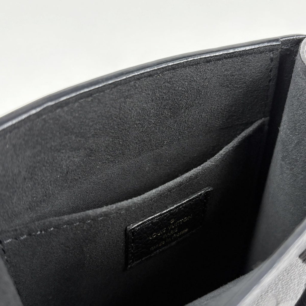 Louis Vuitton Petite Sac Plat 2-Way Shoulder Bag Monogram Empreinte Noir — view 7
