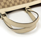 Gucci GG Pattern Tote Abbey Canvas Beige White — view 6